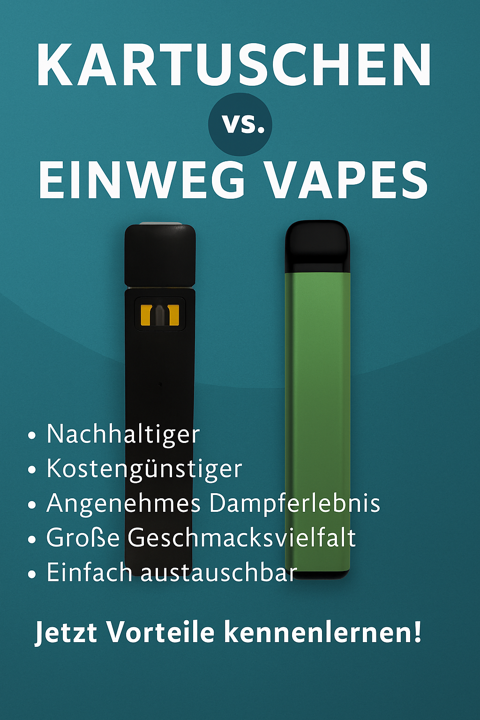 Kartuschen vs. Einweg Vapes – Warum sich Kartuschen lohnen